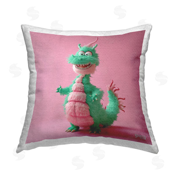 Stupell Industries RB | Happy Green Dragon Printed Throw Pillow