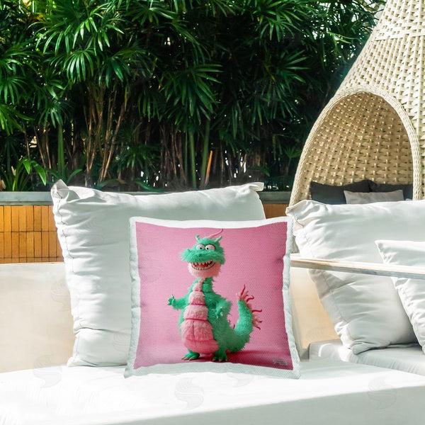 Stupell Industries RB | Happy Green Dragon Printed Throw Pillow
