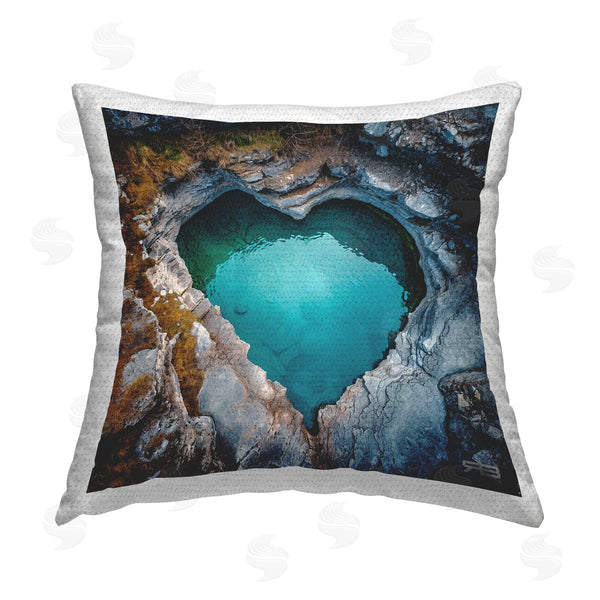 Stupell Industries RB | Heart Shaped Natural Pool Printed Throw Pillow