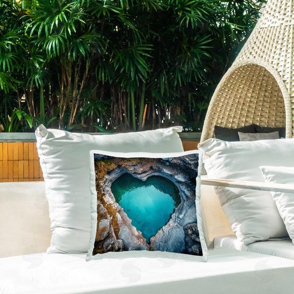 Stupell Industries RB | Heart Shaped Natural Pool Printed Throw Pillow