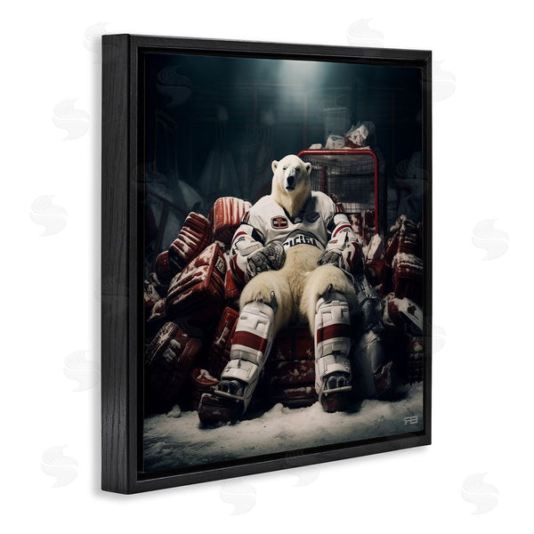 Stupell Industries RB | Hockey Player Polar Bear Wall Art
