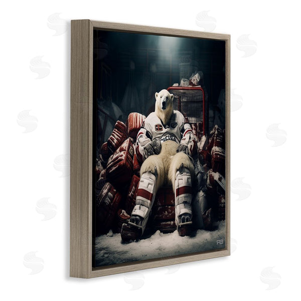 Stupell Industries RB | Hockey Player Polar Bear Wall Art