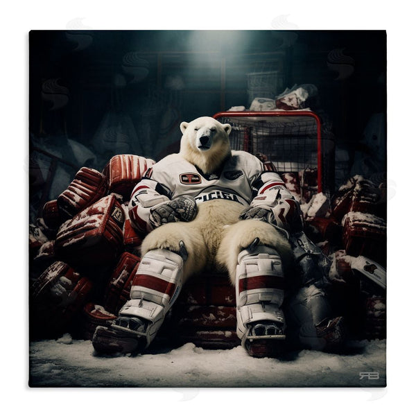 stupell industries RB | Hockey Player Polar Bear Wall Art