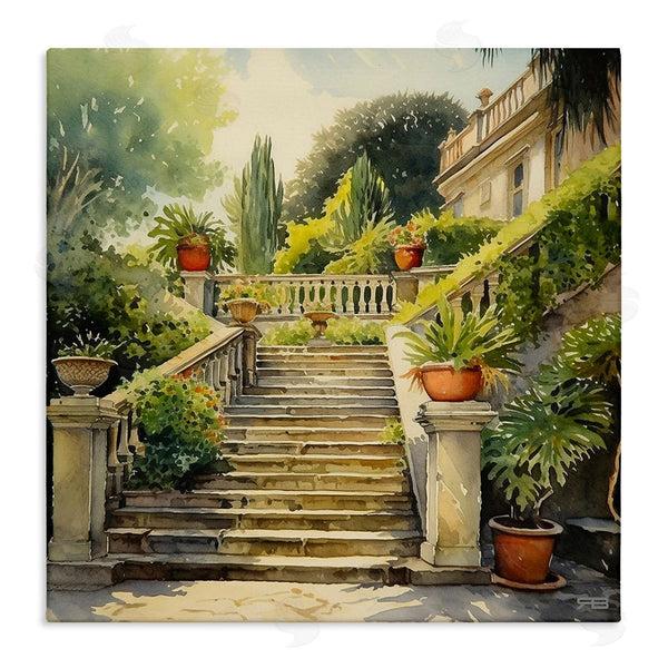 stupell industries RB | Luxurious Villa Stairway Wall Art