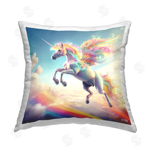 stupell industries RB | Majestic Flying Unicorn Printed Throw Pillow