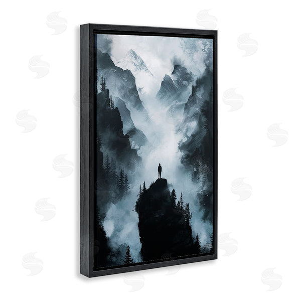 Stupell Industries RB | Man On Intense Cliff Wall Art