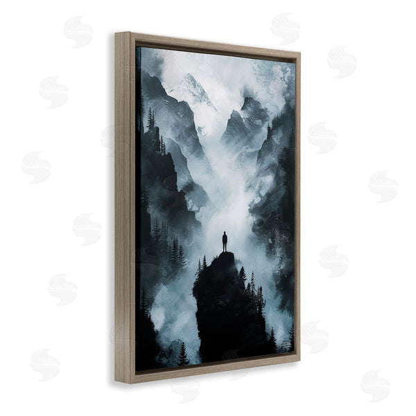 Stupell Industries RB | Man On Intense Cliff Wall Art