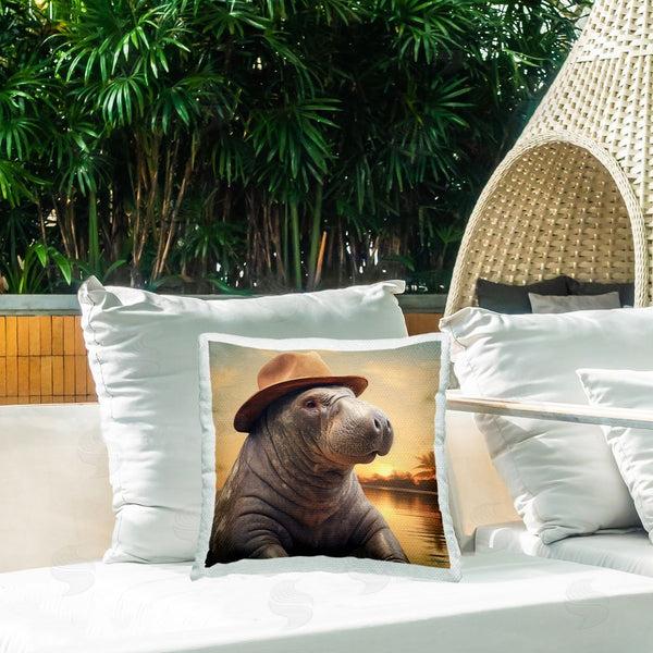 Stupell Industries RB | Manatee At Sunset Printed Throw Pillow