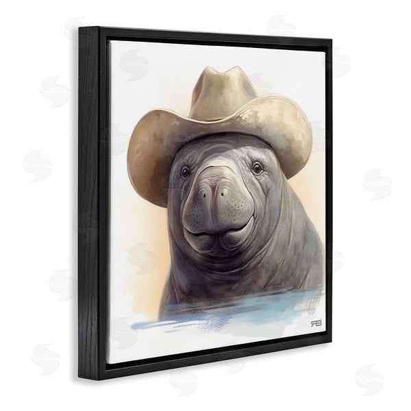 Stupell Industries RB | Manatee With Southern Hat Wall Art