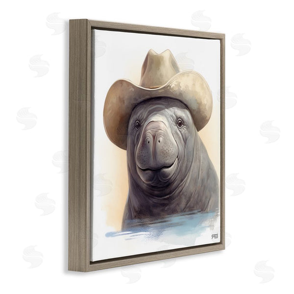 Stupell Industries RB | Manatee With Southern Hat Wall Art