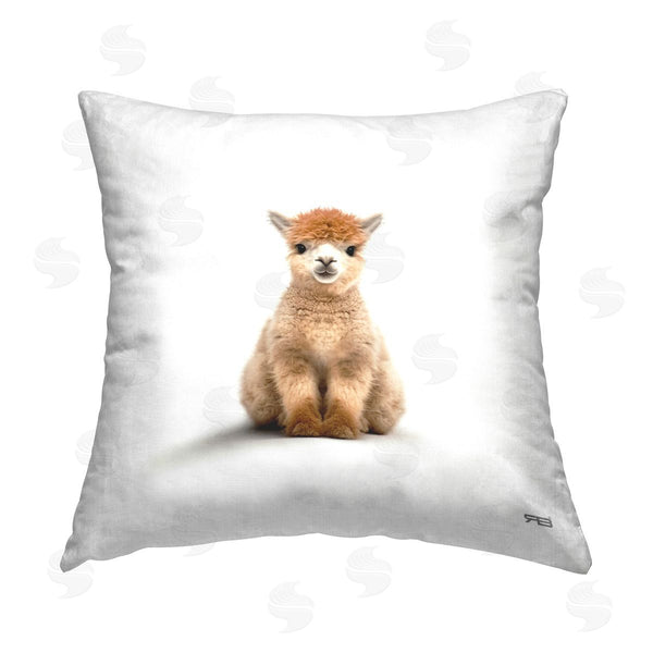 stupell industries RB | Minimal Baby Llama Printed Throw Pillow