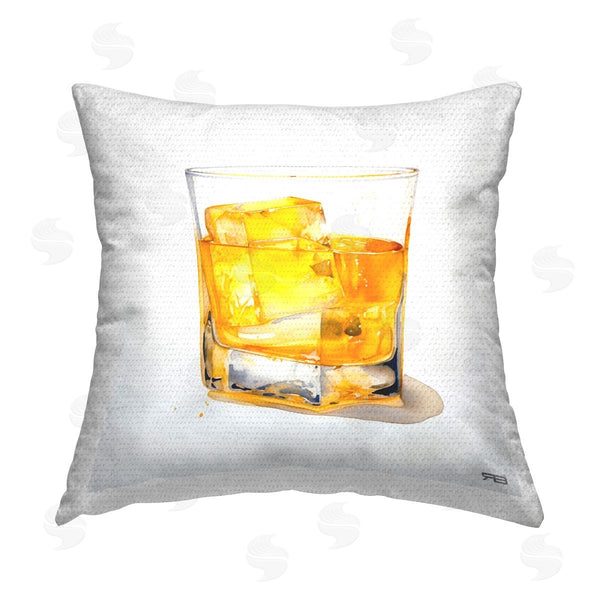 Stupell Industries RB | Minimal Whiskey Glass Printed Throw Pillow