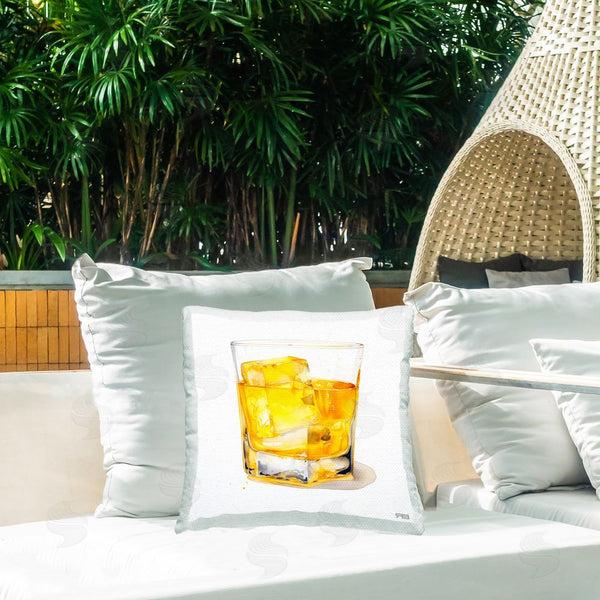 Stupell Industries RB | Minimal Whiskey Glass Printed Throw Pillow