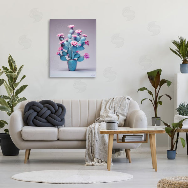 Stupell Industries RB | Modern Cactus With Flowers Wall Art