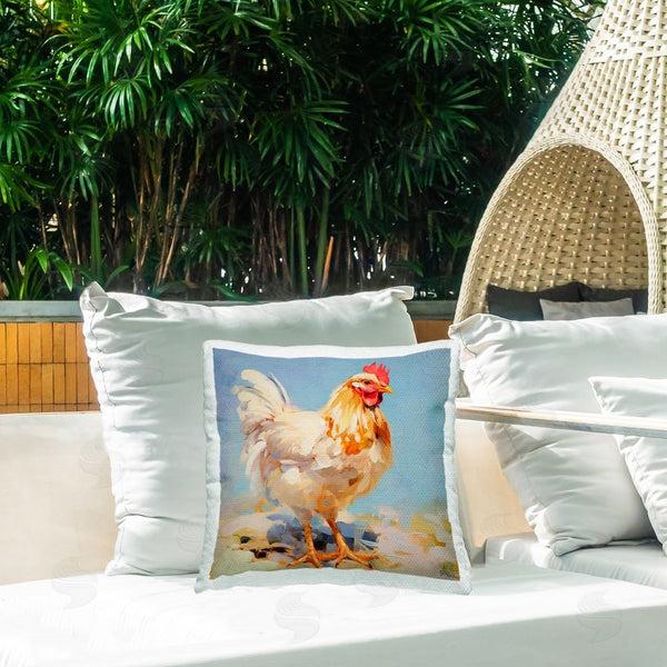Stupell Industries RB | Modern Farmhouse Rooster Printed Throw Pillow