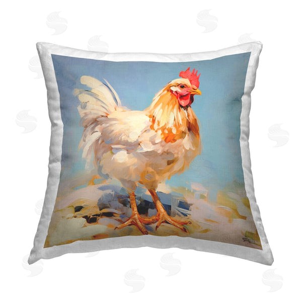 stupell industries RB | Modern Farmhouse Rooster Printed Throw Pillow