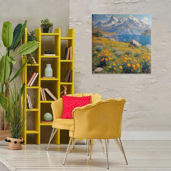 Stupell Industries RB | Mountain Daisy Meadow Wall Art