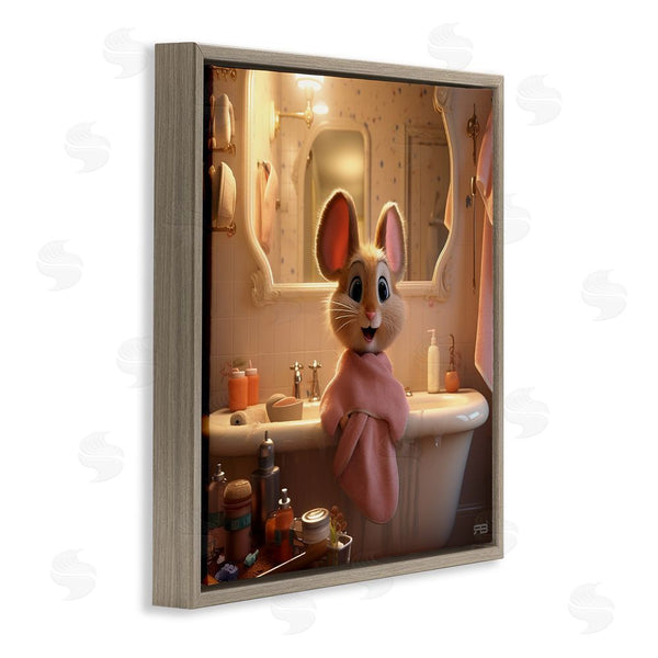 Stupell Industries RB | Mouse In Relaxing Bath Wall Art