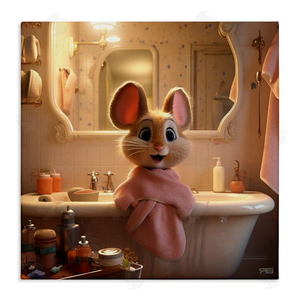 stupell industries RB | Mouse in Relaxing Bath Wall Art