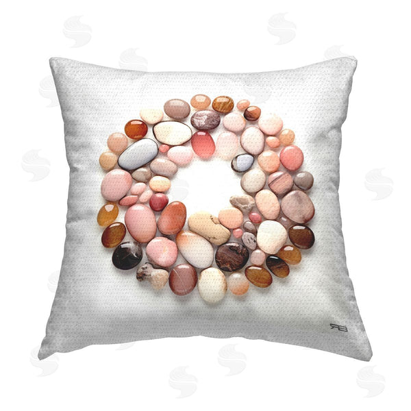 Stupell Industries RB | Natural Pebbles In Circle Printed Throw Pillow
