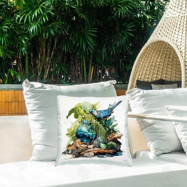 Stupell Industries RB | Nature Arrangement With Bird Printed Throw Pillow