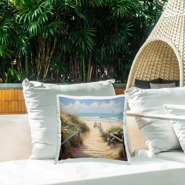 Stupell Industries RB | Nautical Sandy Boardwalk Printed Throw Pillow
