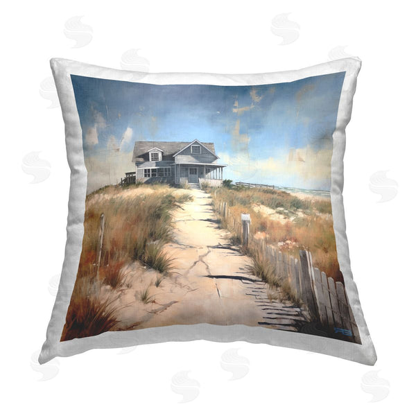 stupell industries RB | Nautical Sea Cottage Printed Throw Pillow