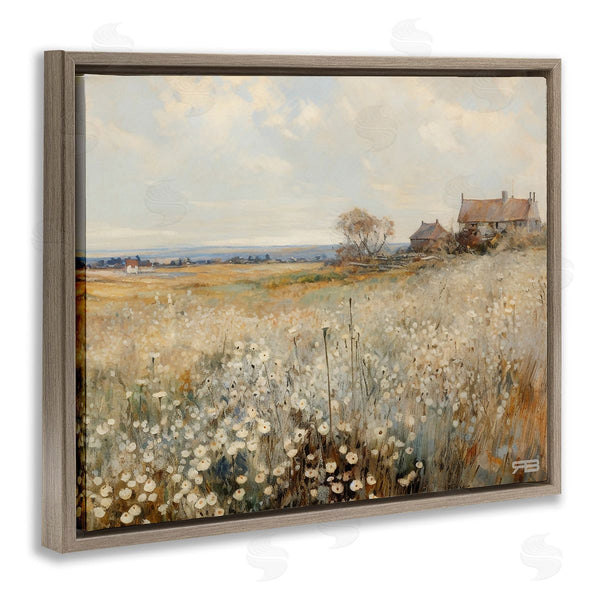 Stupell Industries RB | Neutral Farmland Meadow Wall Art