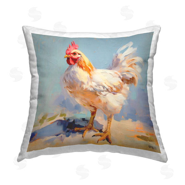stupell industries RB | Painterly Country Rooster Printed Throw Pillow