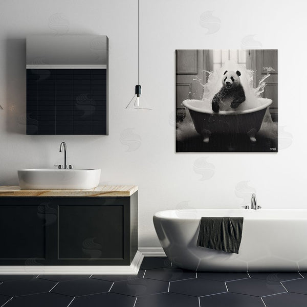 Stupell Industries RB | Panda & Splashing Bathtub Wall Art