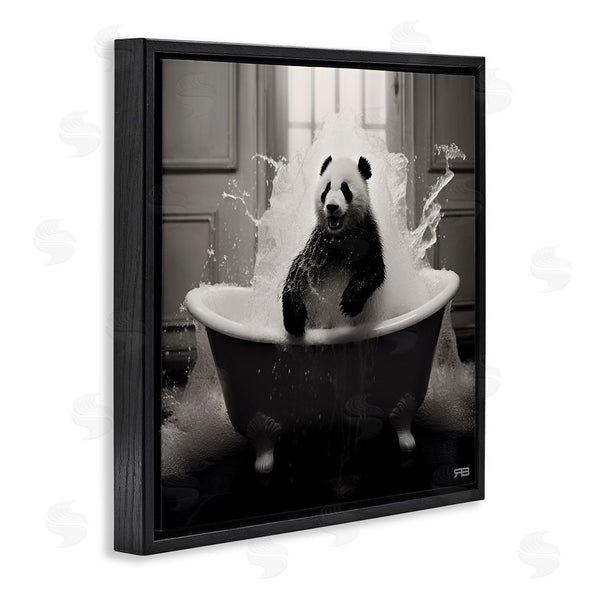 Stupell Industries RB | Panda & Splashing Bathtub Wall Art