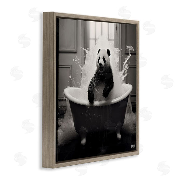 Stupell Industries RB | Panda & Splashing Bathtub Wall Art