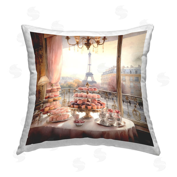 stupell industries RB | Parisian Desserts View Printed Throw Pillow