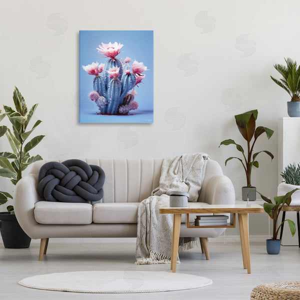 Stupell Industries RB | Pink & Blue Cactus Flowers Wall Art