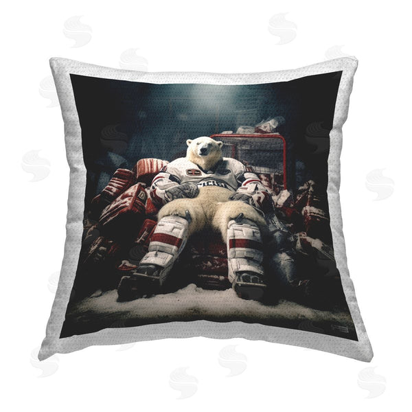 Stupell Industries RB | Polar Bear Hockey Player Printed Throw Pillow