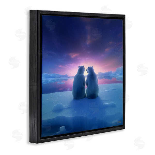 Stupell Industries RB | Polar Bears At Sunset Wall Art