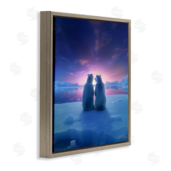 Stupell Industries RB | Polar Bears At Sunset Wall Art