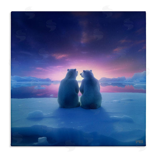 stupell industries RB | Polar Bears at Sunset Wall Art