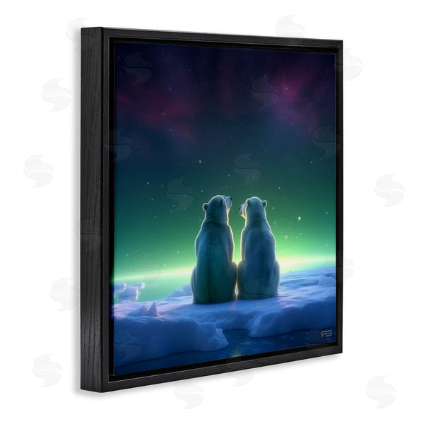 Stupell Industries RB | Polar Bears & Northern Lights Wall Art