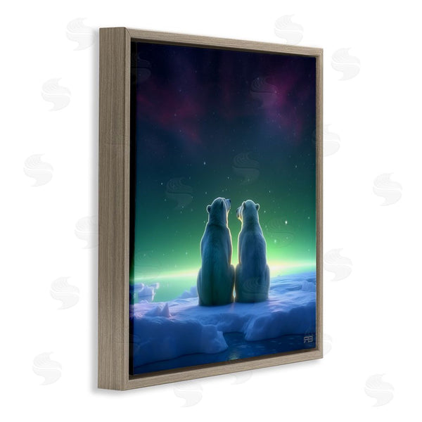 Stupell Industries RB | Polar Bears & Northern Lights Wall Art
