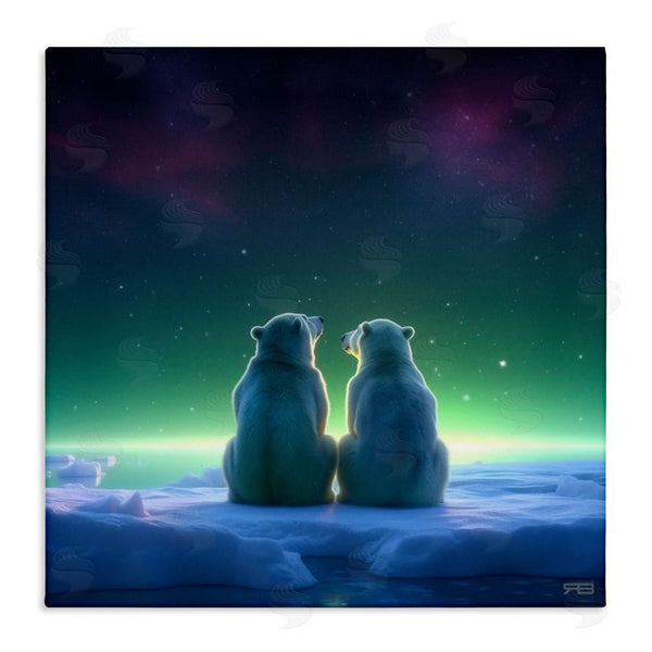 stupell industries RB | Polar Bears & Northern Lights Wall Art