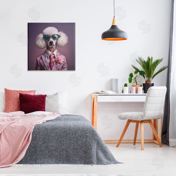 Stupell Industries RB | Poodle In Sleek Suit Wall Art