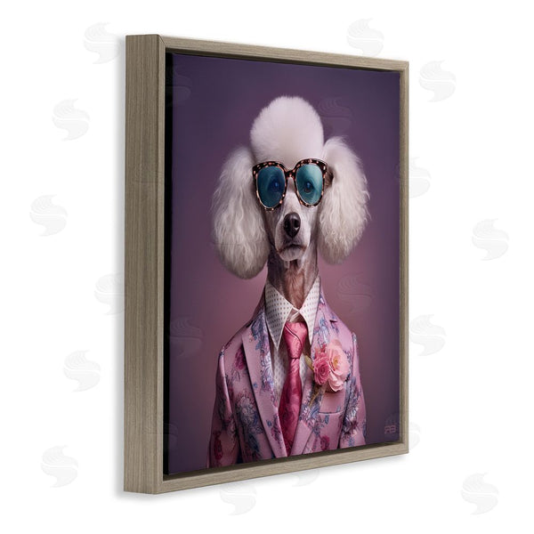 Stupell Industries RB | Poodle In Sleek Suit Wall Art