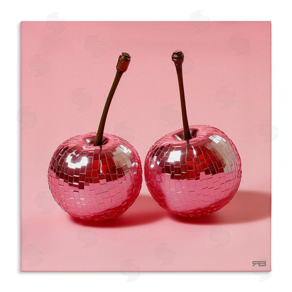 stupell industries RB | Reflective Cherries on Pink Wall Art