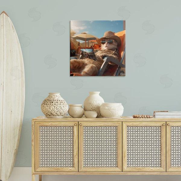 Stupell Industries RB | Relaxing Cat Lounge Chair Wall Art
