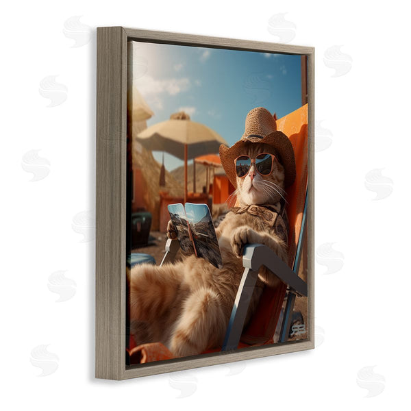 Stupell Industries RB | Relaxing Cat Lounge Chair Wall Art