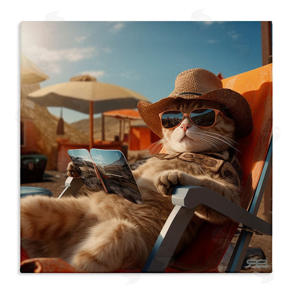 stupell industries RB | Relaxing Cat Lounge Chair Wall Art