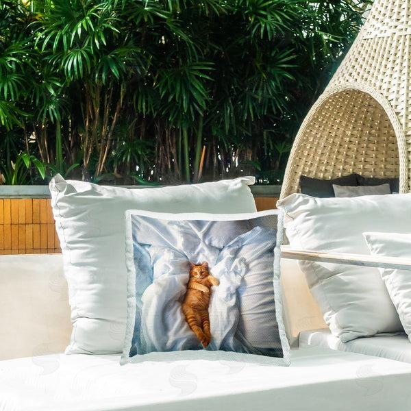 Stupell Industries RB | Resting Cat Snuggling Printed Throw Pillow