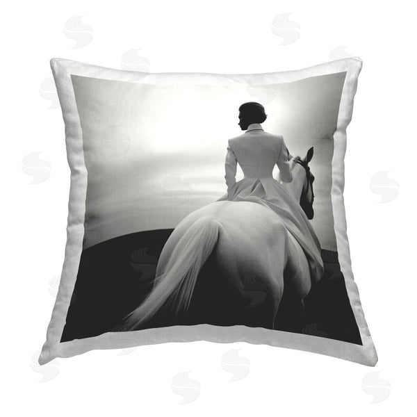 stupell industries RB | Riding Horse into Horizon Printed Throw Pillow