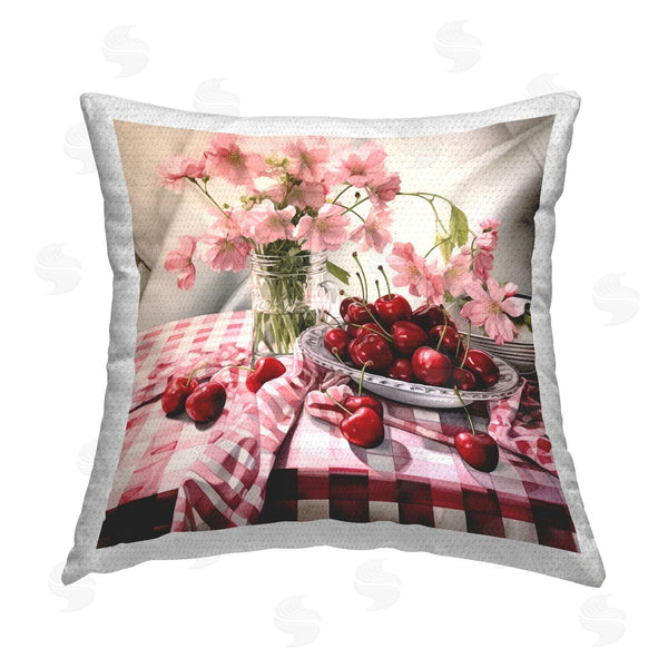 Stupell Industries RB | Ripe Cherries & Florals Printed Throw Pillow